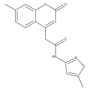 2-(7-methyl-2-oxo-2H-chromen-4-yl)-N-(5-methylisoxazol-3-yl)acetamide Structure