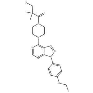3-chloro-1-(4-(3-(4-ethoxyphenyl)-3H-[1,2,3]triazolo[4,5-d]pyrimidin-7-yl)piperazin-1-yl)-2,2-dimethylpropan-1-one结构式