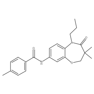 N-(3,3-dimethyl-4-oxo-5-propyl-2,3,4,5-tetrahydrobenzo[b][1,4]oxazepin-8-yl)-4-methylbenzamide Structure
