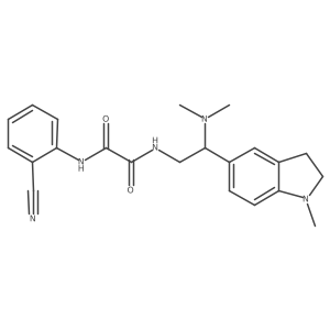 N1-(2-cyanophenyl)-N2-(2-(dimethylamino)-2-(1-methylindolin-5-yl)ethyl)oxalamide结构式