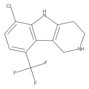 1H-Pyrido[4,3-b]indole,6-chloro-2,3,4,5-tetrahydro-9-(trifluoromethyl)- Structure