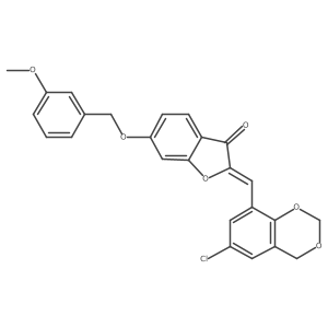 (2Z)-2-[(6-chloro-4H-1,3-benzodioxin-8-yl)methylidene]-6-[(3-methoxybenzyl)oxy]-1-benzofuran-3(2H)-one结构式