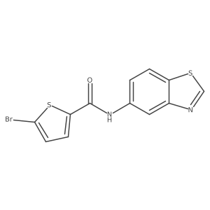 N-(benzo[d]thiazol-5-yl)-5-bromothiophene-2-carboxamide结构式