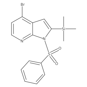 4-bromo-1-(phenylsulfonyl)-2-(trimethylsilyl)-1H-pyrrolo[2,3-b]pyridine Structure