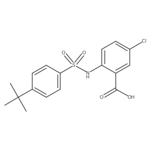 2-(4-Tert-butyl-benzenesulfonylamino)-5-chlorobenzoic acid结构式