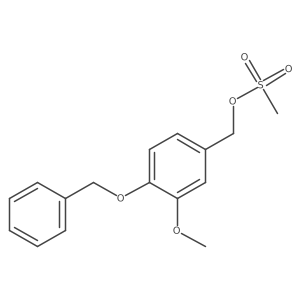3-(Methoxy)-4-(benzyloxy)benzyl methanesulfonate结构式