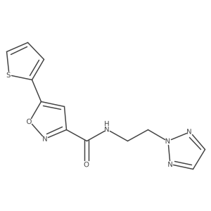 5-(thiophen-2-yl)-N-[2-(2H-1,2,3-triazol-2-yl)ethyl]-1,2-oxazole-3-carboxamide Structure