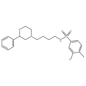 3-chloro-4-fluoro-N-(4-(2-phenylmorpholino)butyl)benzenesulfonamide Structure