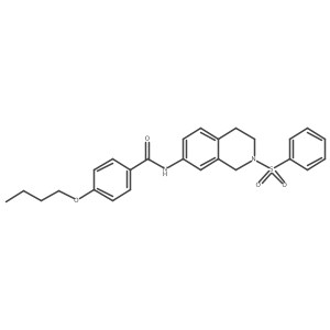 4-butoxy-N-(2-(phenylsulfonyl)-1,2,3,4-tetrahydroisoquinolin-7-yl)benzamide Structure