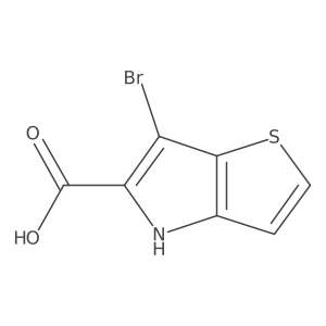 6-bromo-4H-thieno[3,2-b]pyrrole-5-carboxylic acid Structure