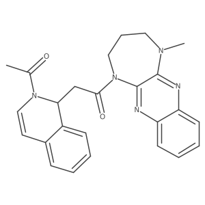 2-(2-Acetyl-1,2-dihydroisoquinolin-1-yl)-1-(5-methyl-2,3,4,5-tetrahydro-1H-[1,4]diazepino[2,3-b]quinoxalin-1-yl)ethanone结构式