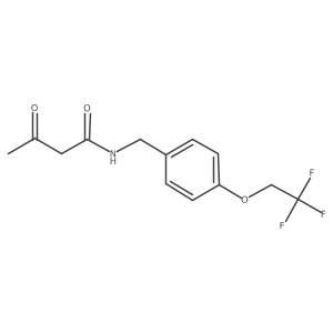 3-oxo-N-[[4-(2,2,2-trifluoroethoxy)phenyl]methyl]butanamide Structure