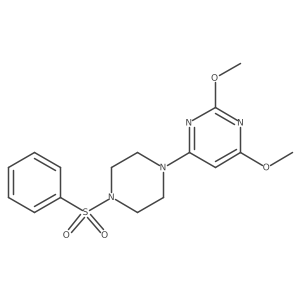 2,4-Dimethoxy-6-(4-(phenylsulfonyl)piperazin-1-yl)pyrimidine Structure