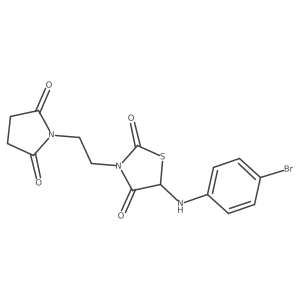 5-((4-Bromophenyl)amino)-3-(2-(2,5-dioxopyrrolidin-1-yl)ethyl)thiazolidine-2,4-dione结构式