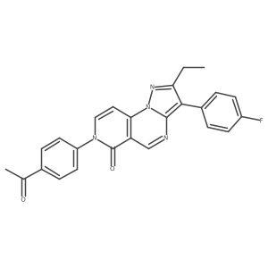 7-(4-acetylphenyl)-2-ethyl-3-(4-fluorophenyl)pyrazolo[1,5-a]pyrido[3,4-e]pyrimidin-6(7H)-one Structure