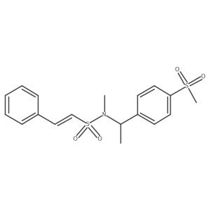 (E)-N-Methyl-N-[1-(4-methylsulfonylphenyl)ethyl]-2-phenylethenesulfonamide结构式