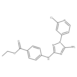 Ethyl 4-(5-amino-1-(2-chloropyridin-4-yl)-1h-1,2,4-triazol-3-ylamino)benzoate Structure