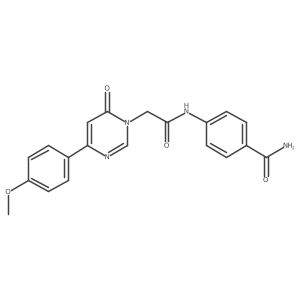 4-(2-(4-(4-methoxyphenyl)-6-oxopyrimidin-1(6H)-yl)acetamido)benzamide结构式