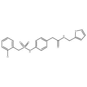 2-{4-[(2-chlorophenyl)methanesulfonamido]phenyl}-N-[(thiophen-2-yl)methyl]acetamide结构式