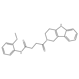 N-(2-methoxyphenyl)-4-oxo-4-(1,3,4,5-tetrahydro-2H-pyrido[4,3-b]indol-2-yl)butanamide Structure