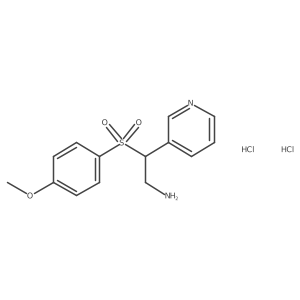 2-(4-Methoxybenzenesulfonyl)-2-(pyridin-3-yl)ethan-1-amine dihydrochloride Structure