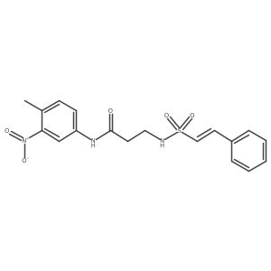 N-(4-methyl-3-nitrophenyl)-3-(2-phenylethenesulfonamido)propanamide Structure