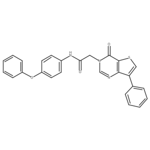 2-(4-oxo-7-phenylthieno[3,2-d]pyrimidin-3(4H)-yl)-N-(4-phenoxyphenyl)acetamide Structure