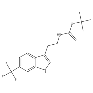 1,1-Dimethylethyl N-[2-[6-(trifluoromethyl)-1H-indol-3-yl]ethyl]carbamate结构式