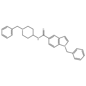 O=C(NC1CCN(Cc2ccccc2)CC1)c1ccc2c(ccn2Cc2ccccc2)c1结构式
