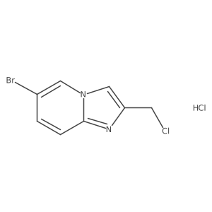 6-Bromo-2-(chloromethyl)imidazo[1,2-a]pyridine hydrochloride结构式