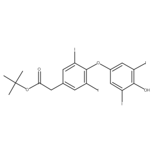tert-Butyl-2-(4-(4-hydroxy-3,5-diiodophenoxy)-3,5-diiodophenyl)acetate Structure