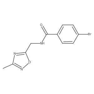 4-bromo-N-[(3-methyl-1,2,4-oxadiazol-5-yl)methyl]benzamide结构式