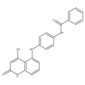 N-[4-[(5-hydroxy-7-oxo-8H-1,8-naphthyridin-4-yl)amino]phenyl]benzamide Structure