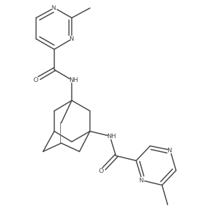 2-Methyl-N-(3-(6-methylpyrazine-2-carboxamido)adamantan-1-yl)pyrimidine-4-carboxamide结构式