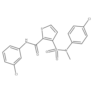 N-(3-chlorophenyl)-3-[(4-chlorophenyl)(methyl)sulfamoyl]thiophene-2-carboxamide结构式