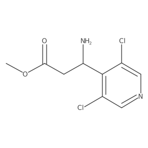 methyl (3R)-3-amino-3-(3,5-dichloropyridin-4-yl)propanoate Structure
