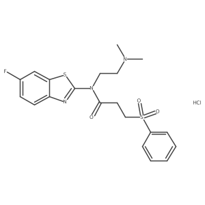 N-(2-(dimethylamino)ethyl)-N-(6-fluorobenzo[d]thiazol-2-yl)-3-(phenylsulfonyl)propanamide hydrochloride结构式