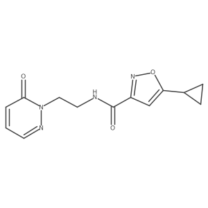5-cyclopropyl-N-(2-(6-oxopyridazin-1(6H)-yl)ethyl)isoxazole-3-carboxamide结构式