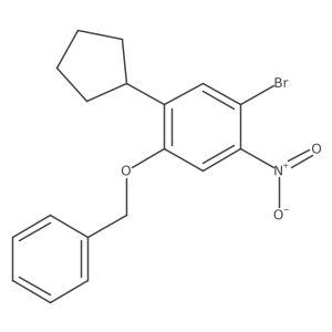 1-(Benzyloxy)-4-bromo-2-cyclopentyl-5-nitrobenzene结构式