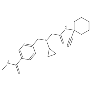 4-[({[(1-cyanocyclohexyl)carbamoyl]methyl}(cyclopropyl)amino)methyl]-N-methylbenzamide Structure