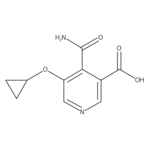 4-Carbamoyl-5-cyclopropoxynicotinic acid结构式