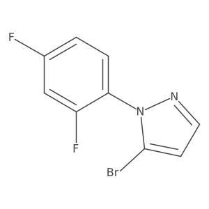 5-Bromo-1-(2,4-difluorophenyl)-1H-pyrazole Structure