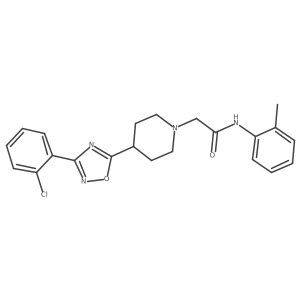 2-{4-[3-(2-chlorophenyl)-1,2,4-oxadiazol-5-yl]piperidin-1-yl}-N-(2-methylphenyl)acetamide结构式