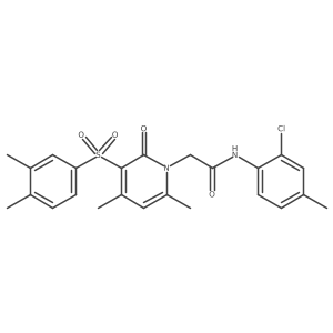 N-(2-chloro-4-methylphenyl)-2-(3-((3,4-dimethylphenyl)sulfonyl)-4,6-dimethyl-2-oxopyridin-1(2H)-yl)acetamide结构式
