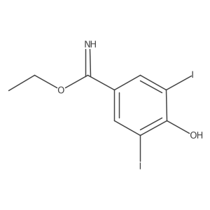 Ethyl 4-hydroxy-3,5-diiodobenzenecarboximidate Structure