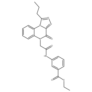 ethyl 3-{[(4-oxo-1-propyl[1,2,4]triazolo[4,3-a]quinoxalin-5(4H)-yl)acetyl]amino}benzoate结构式