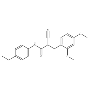 2-cyano-3-(2,4-dimethoxyphenyl)-N-(4-ethylphenyl)propanamide结构式