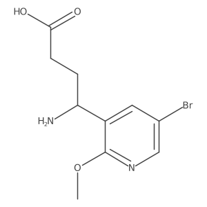 4-Amino-4-(5-bromo-2-methoxypyridin-3-yl)butanoic acid结构式