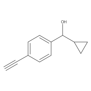 Cyclopropyl-(4-ethynylphenyl)methanol结构式