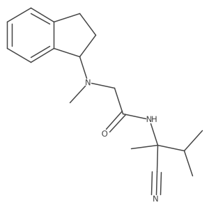 N-(1-cyano-1,2-dimethylpropyl)-2-[(2,3-dihydro-1H-inden-1-yl)(methyl)amino]acetamide Structure